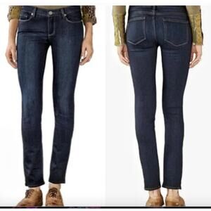 Paige Skyline Skinny Denim Jeans Mona Dark Wash Mid Rise Capsule Everyday Ladies